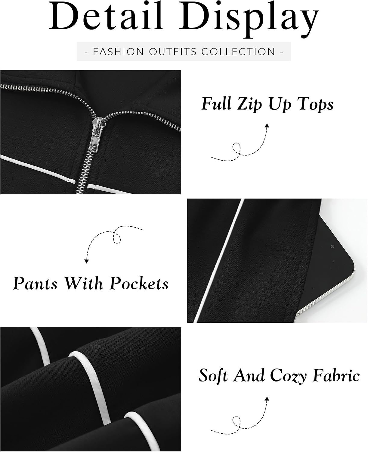 image:imageBTFBM Fall Outfits For Women 2026 Lounge Sets Airport OutfitsBlack
