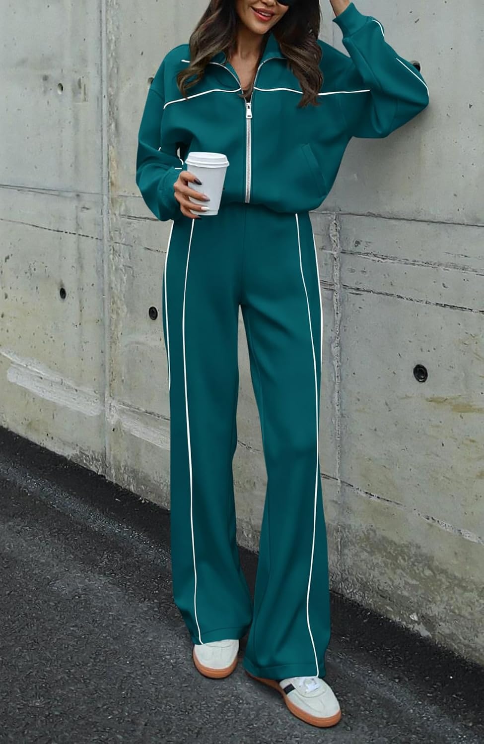 image:imageBTFBM Fall Outfits For Women 2026 Lounge Sets Airport OutfitsBlue Green