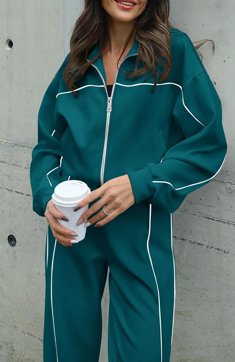 image:imageBTFBM Fall Outfits For Women 2026 Lounge Sets Airport OutfitsBlue Green