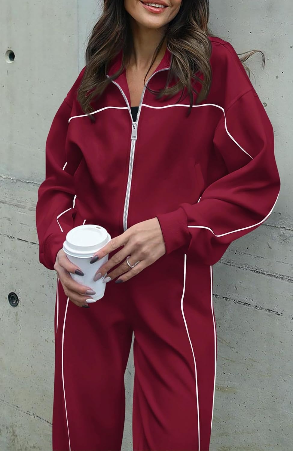 image:imageBTFBM Fall Outfits For Women 2026 Lounge Sets Airport OutfitsBrick Red