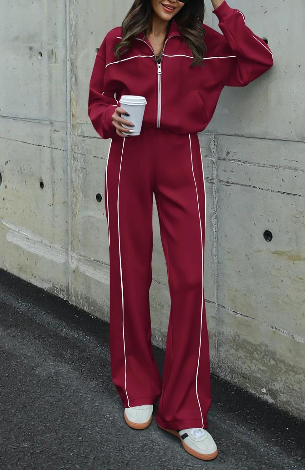 image:imageBTFBM Fall Outfits For Women 2026 Lounge Sets Airport OutfitsBrick Red