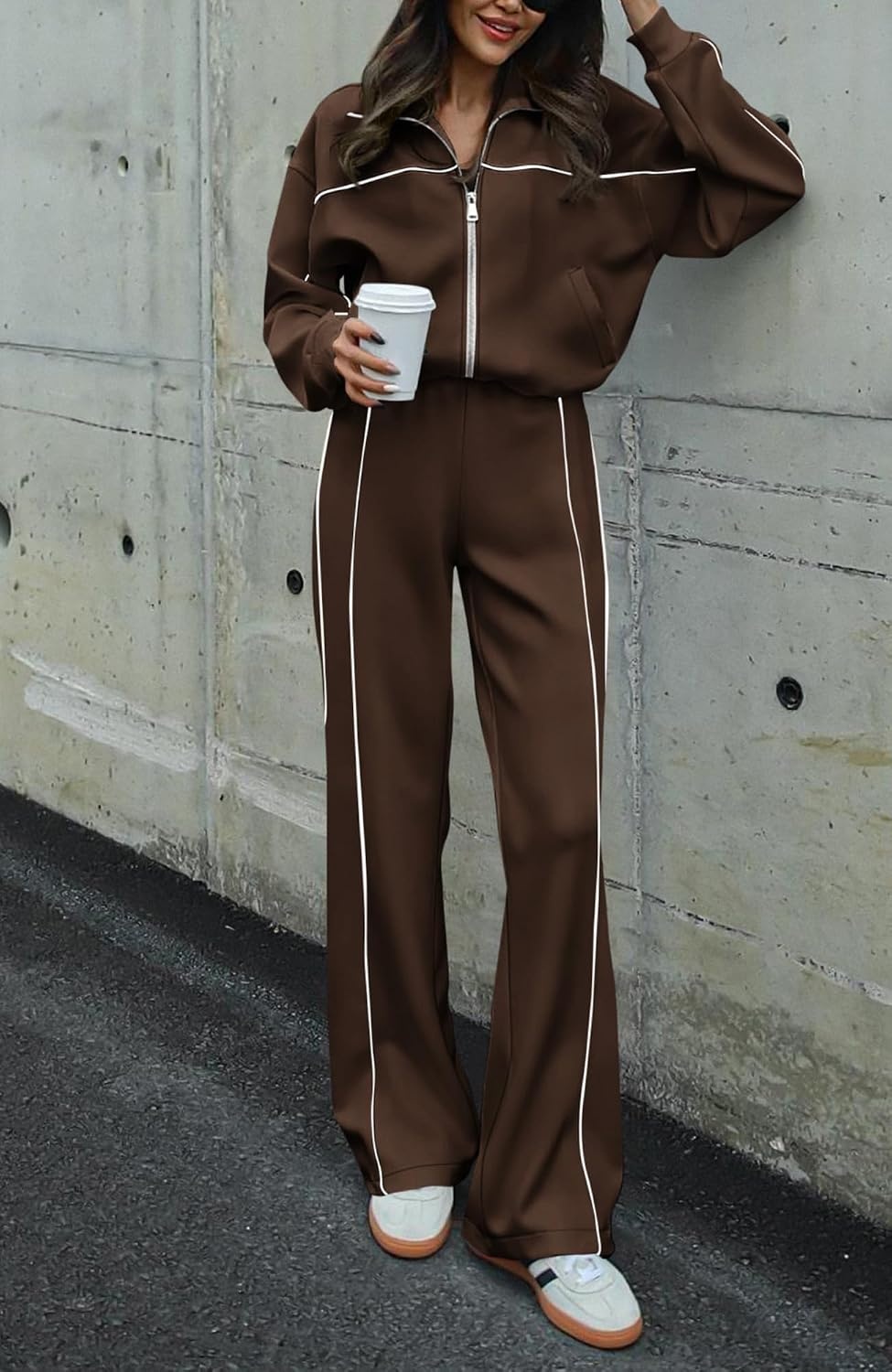 image:imageBTFBM Fall Outfits For Women 2026 Lounge Sets Airport OutfitsCoffee