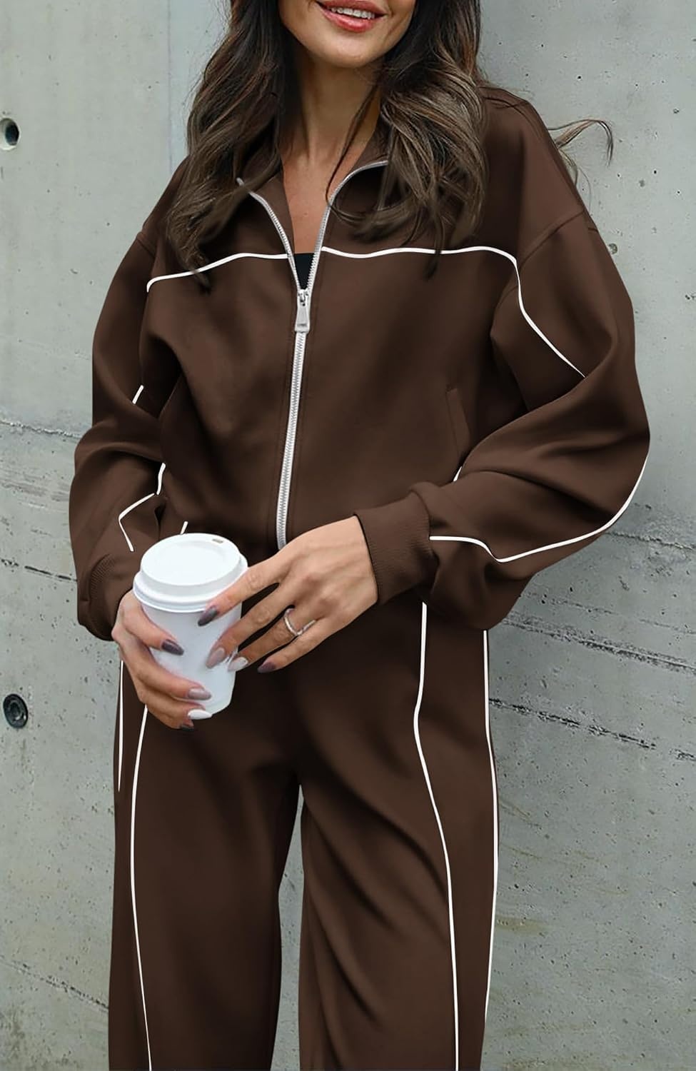 image:imageBTFBM Fall Outfits For Women 2026 Lounge Sets Airport OutfitsCoffee