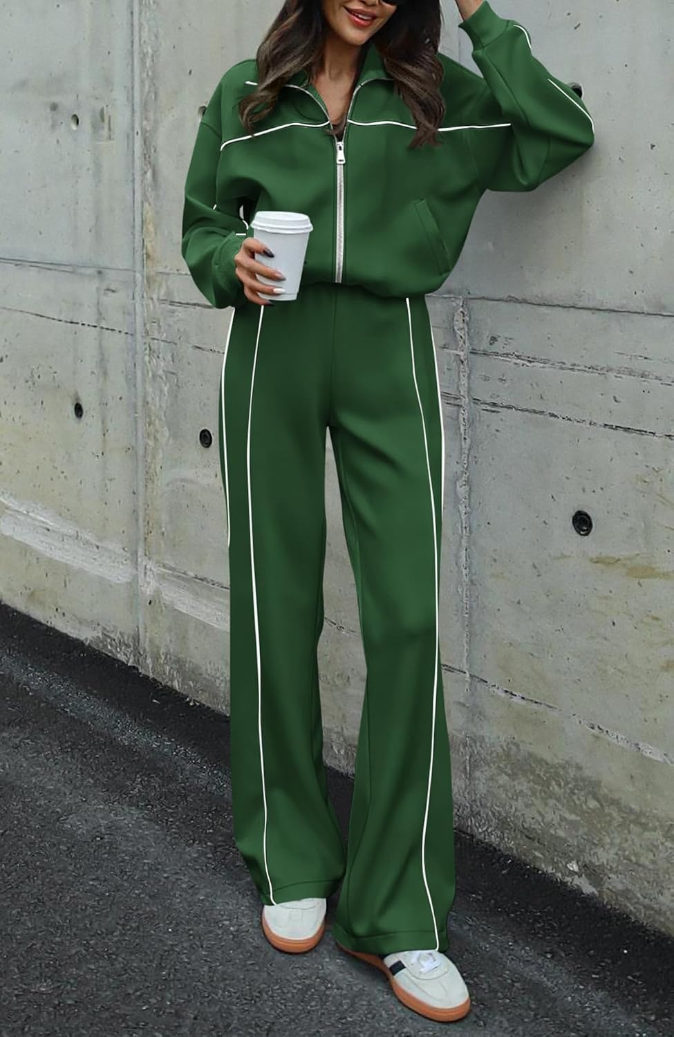 image:imageBTFBM Fall Outfits For Women 2026 Lounge Sets Airport OutfitsDark Green