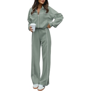 BTFBM Fall Outfits For Women 2026 Lounge Sets Airport Outfits(Bean Green)
