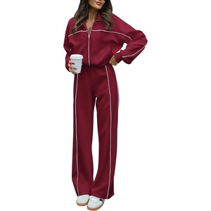 BTFBM Fall Outfits For Women 2026 Lounge Sets Airport Outfits(Brick Red)