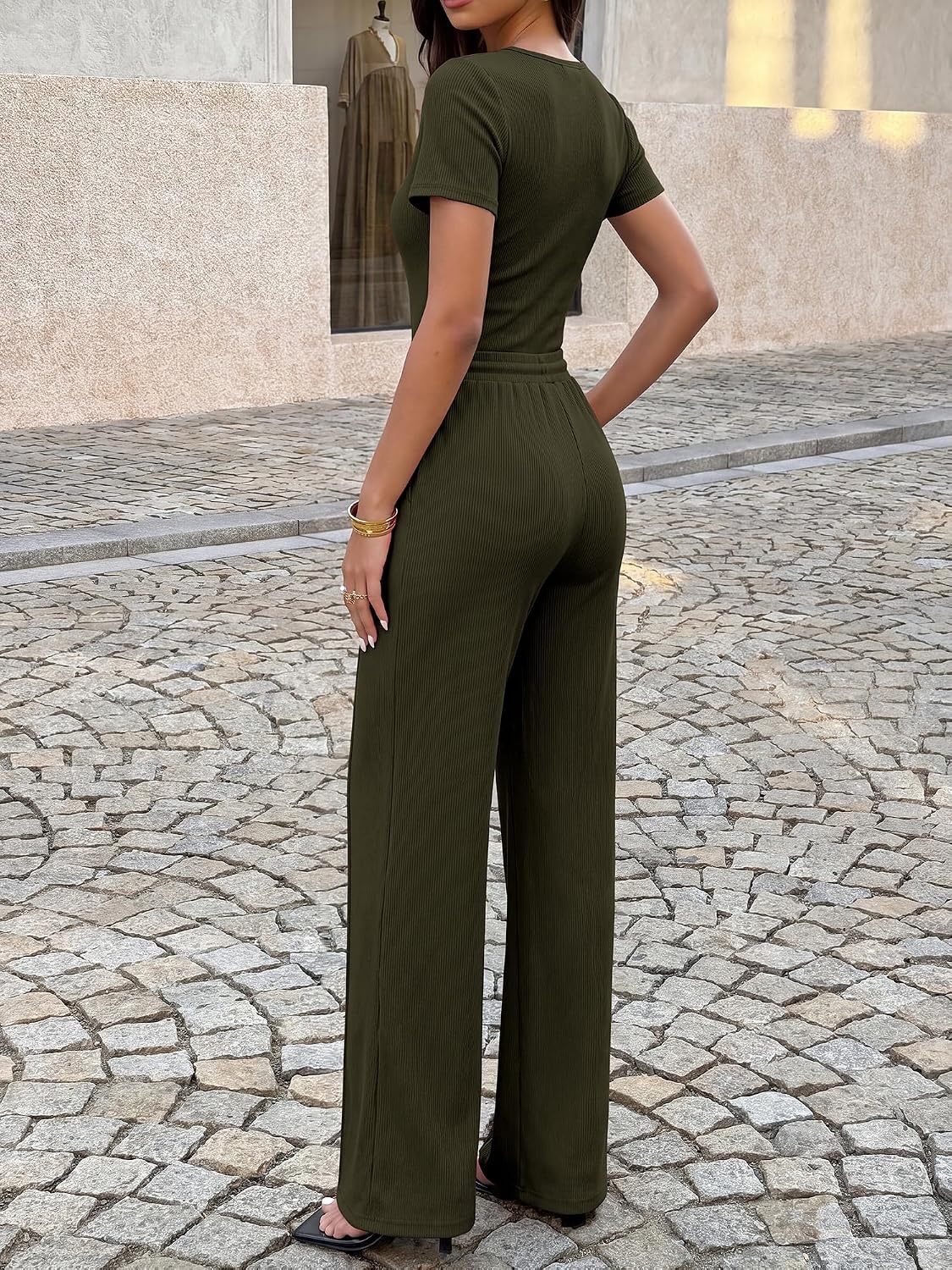 image:imageBTFBM Casual 2 Piece Sets For Women Summer 2026Army Green