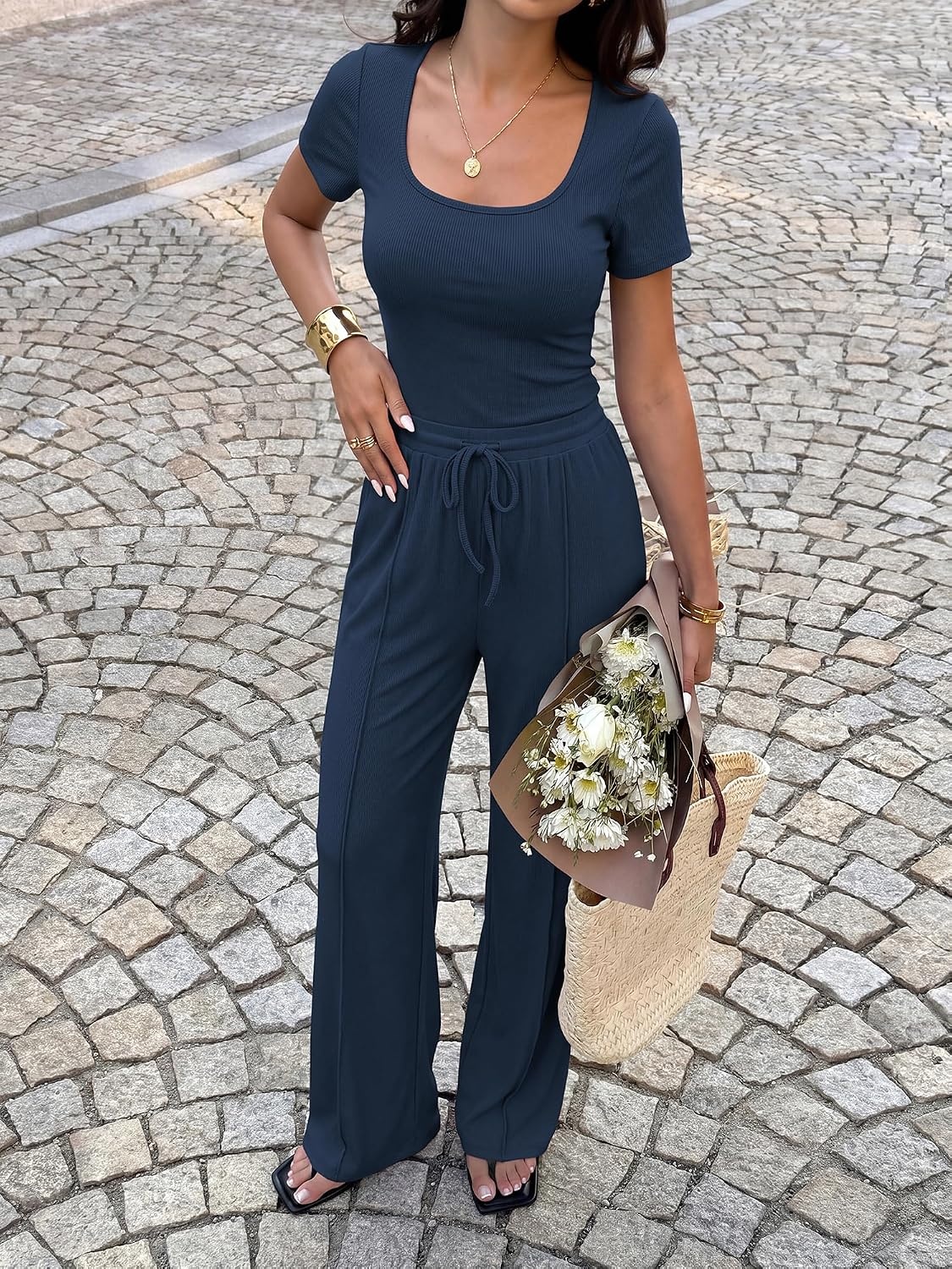 image:imageBTFBM Casual 2 Piece Sets For Women Summer 2026Navy