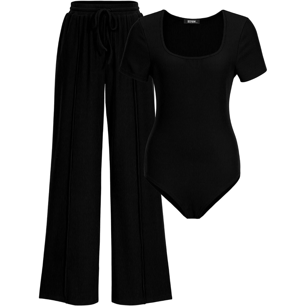 image:imageBTFBM Casual 2 Piece Sets For Women Summer 2026Black