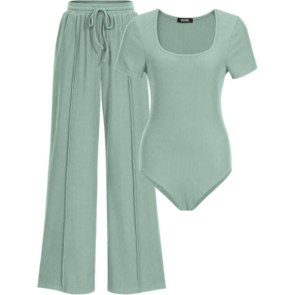 image:imageBTFBM Casual 2 Piece Sets For Women Summer 2026Fruit Green