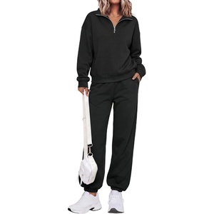 BTFBM Women’s 2 Piece Matching Lounge Set Sweatsuits Fashion Clothing(Black)