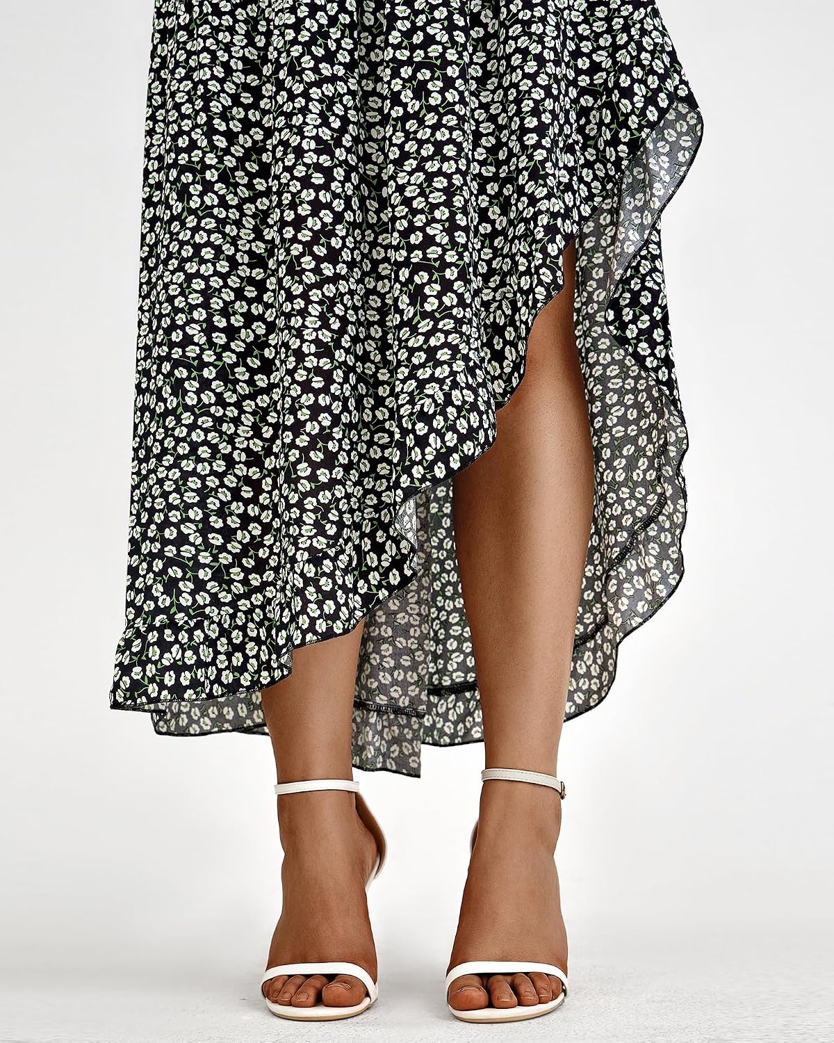 image:imageBTFBM Boho High Low Long Skirts for WomenBlack White